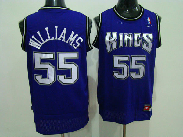  NBA Sacramento Kings 55 Williams Swingman Throwback Purple Jersey